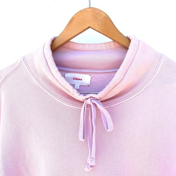 Xirena Chase Funnel Neck Sweatshirt Pullover All Rosey Pink Small Cotton - Picture 5 of 9